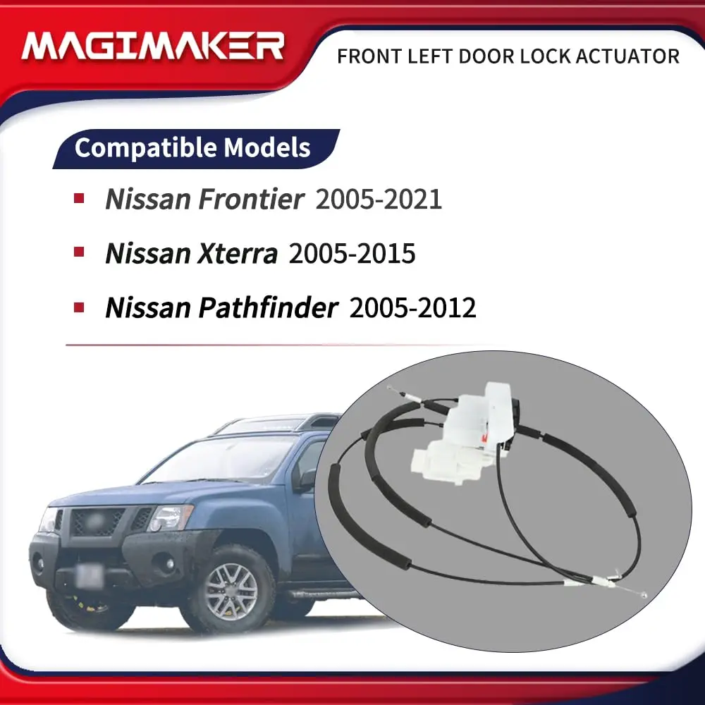 Front Left Door Lock Latch Actuator Assembly Compatible with Nissan Frontier 2005-2021 Xterra 2005-2015 Pathfinder 2005-2012