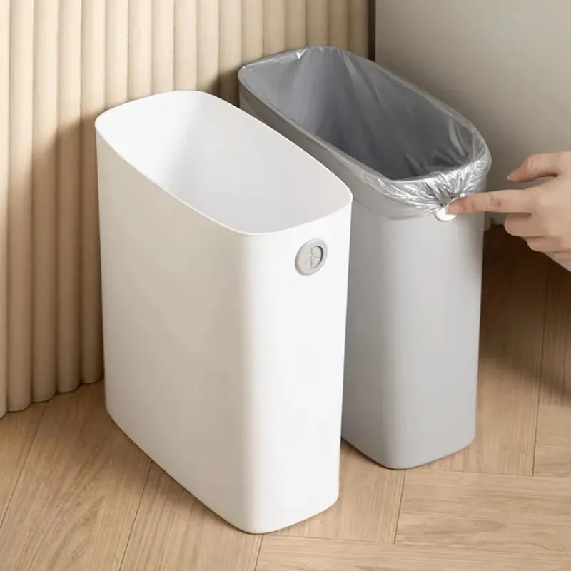 

Bathroom gap garbage can Household bedroom living room kitchen cleat open rectangular garbage basket Toilet paper basket bin