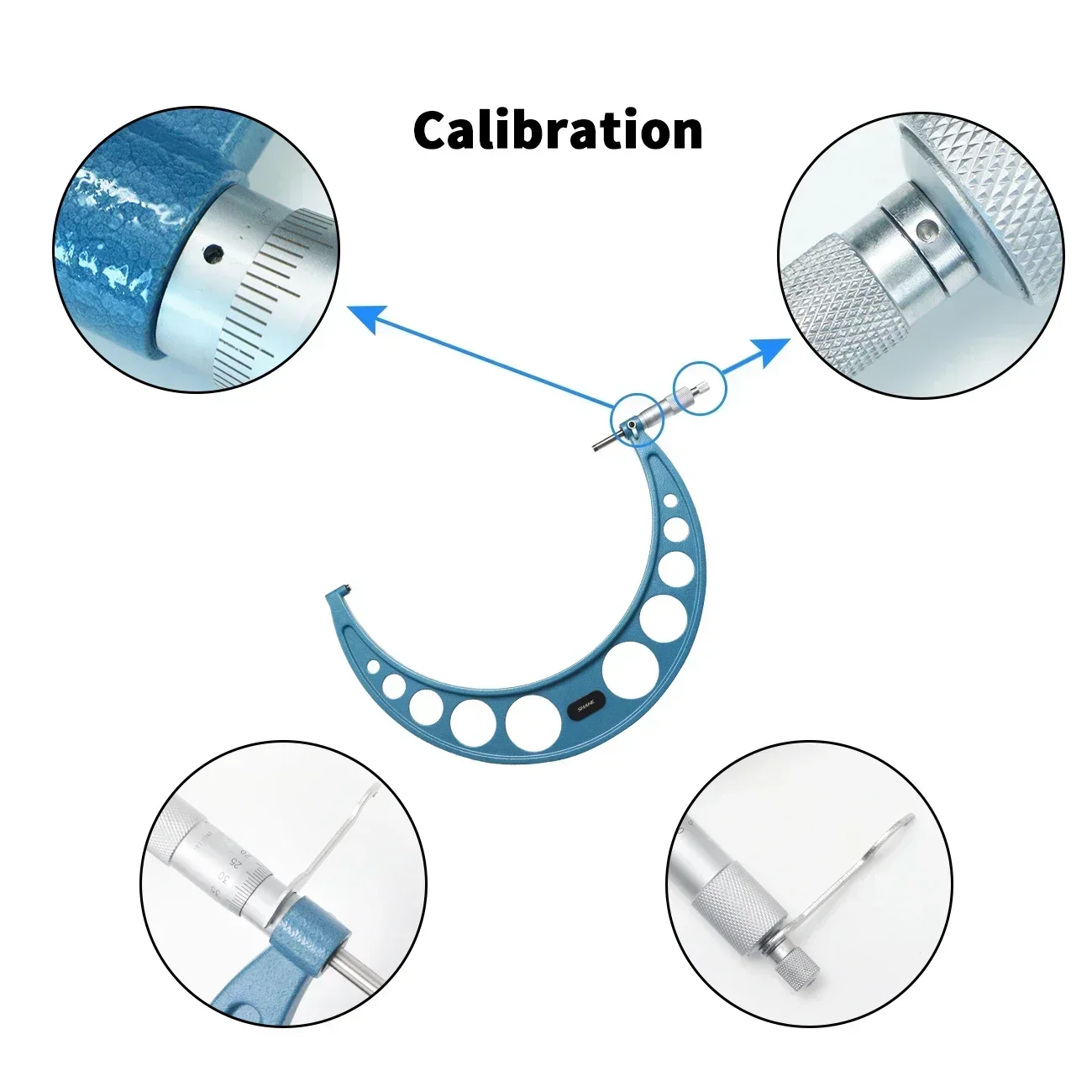 SHAHE Micrometer Tool 250-275mm Professional Outside Micrometer with Carbide Tip and Protective Case