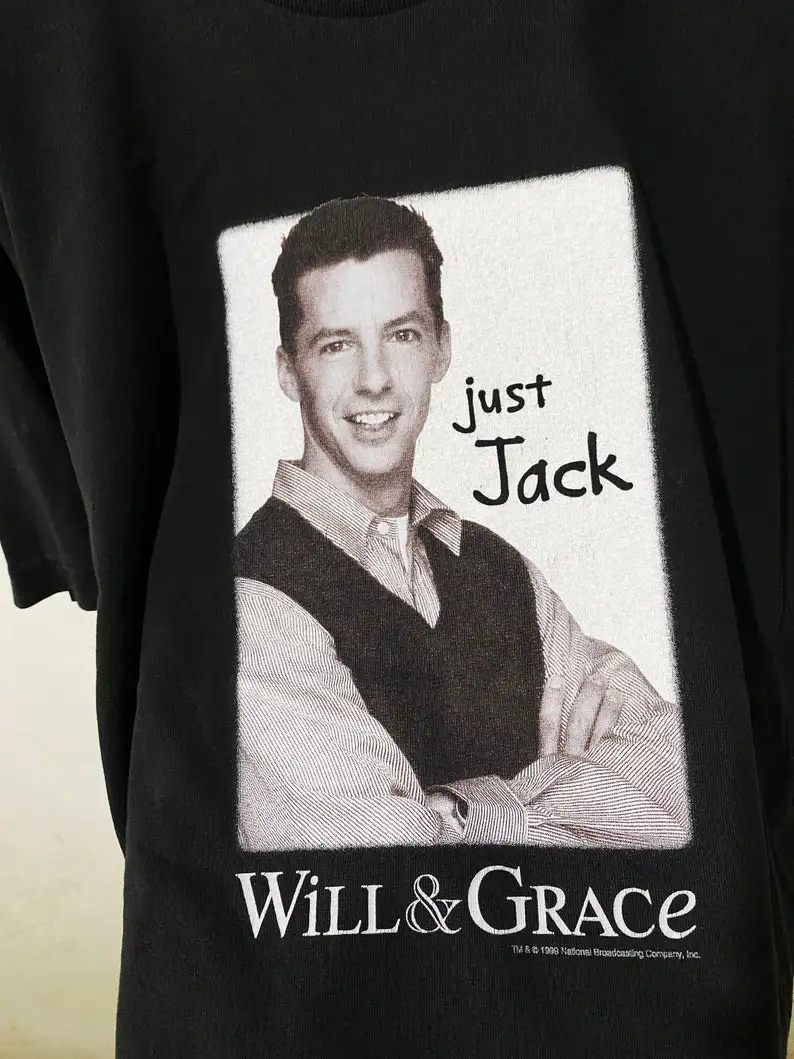 Camiseta vintage Will & Grace de los años 90, talla M Camiseta promocional vintage de la serie de televisión Just Jack