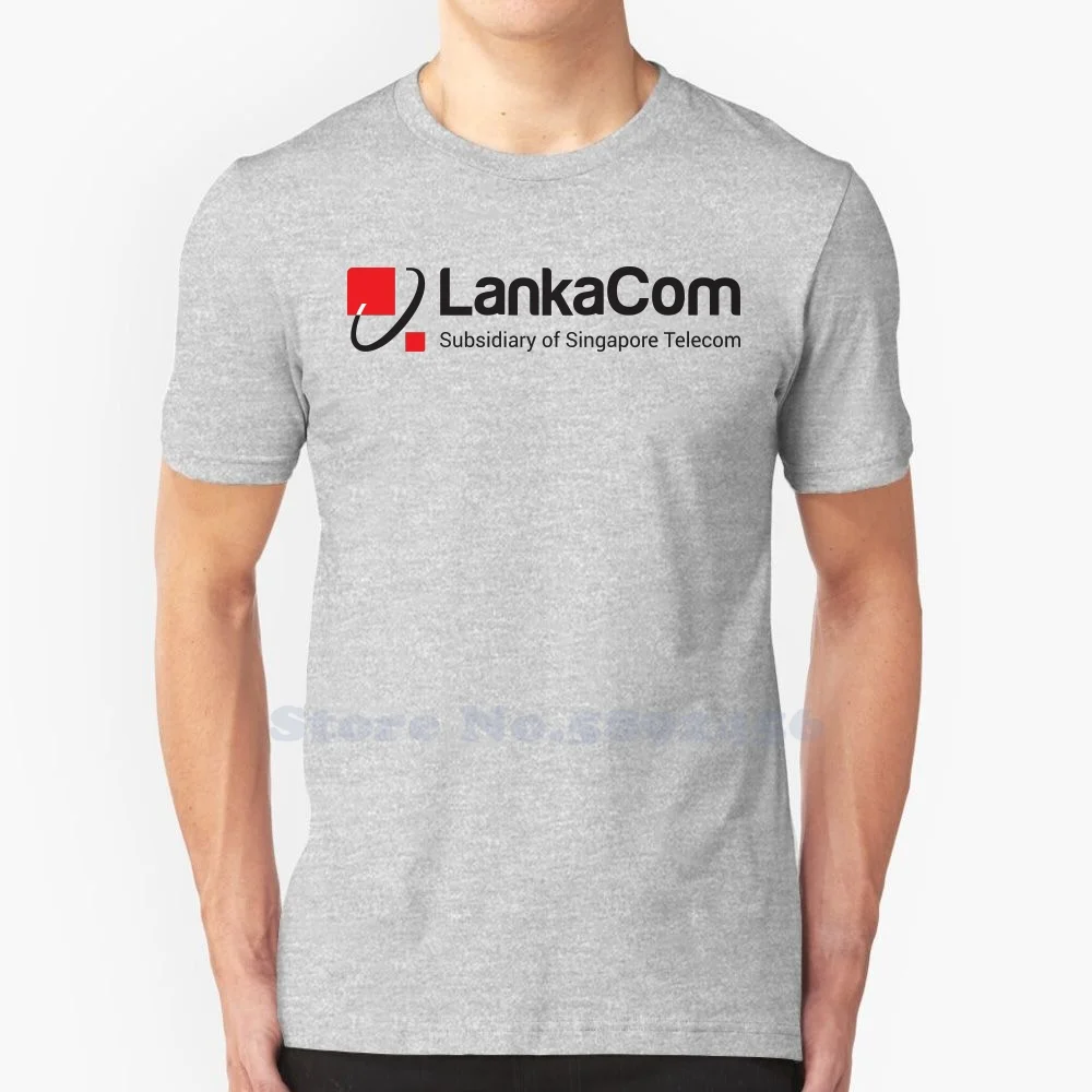 Lanka Communication Services Casual Streetwear Print Logo T-shirt Graphic 100% Cotton Tee