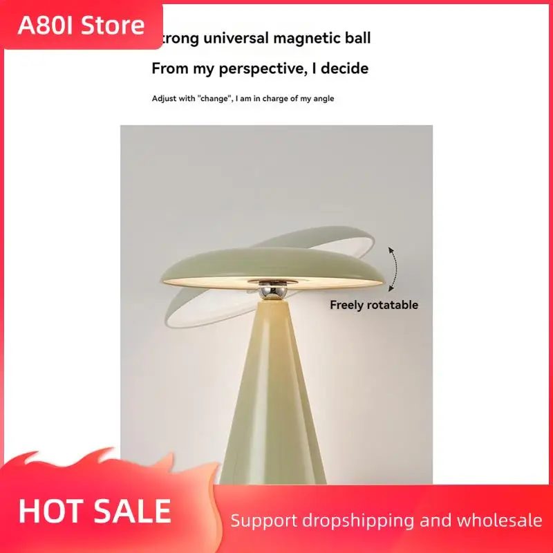 

A80I Magnetic Led Table Lamp Table Bedside Nightstand Lamp For Bedroom 3 Color Dimming Touch Lamp For Reading Room