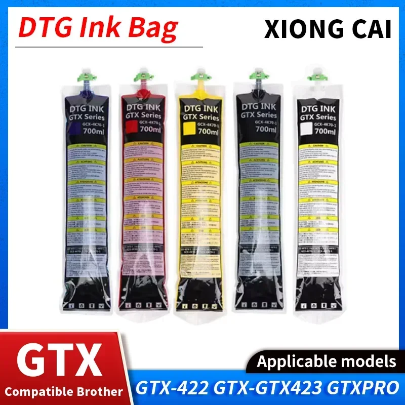 

DTG Ink 700ML/Bag GTX Ink Bag With One Time Chip Textile Pigment White Ink Bag For Brother GTX-423 GTX-422 GTXPRO Series Printer