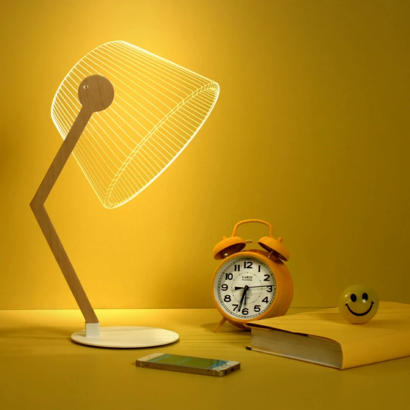 Decorative desk lamp, night light 3D three-dimensional atmosphere 2 colors