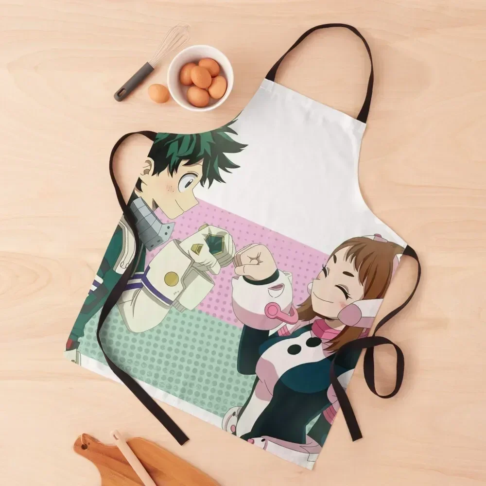 

Deku & Ochako Apron waiter Hairdressing For Hairdresser painting Apron
