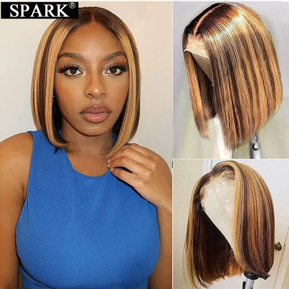 

Wear Go Glueless Wig Short Straight Bob Wig 4/27 HL Brazilian Human Hair Orange 4x4 Lace Closure Burgundy99J Bob Wig Pre Plucked