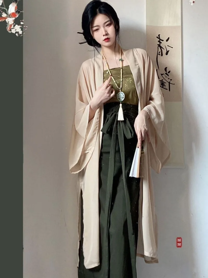 Song Dynasty Hanfu Dress Chinese Women Traditional Elegant Princess Dress Female Vintage Oriental Lady Hanfu Robe 3 Piece Set