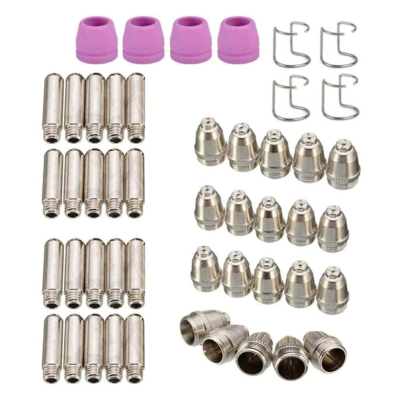 

48PCS Plasma Cutter Cutting Torch Tip Nozzles Consumables Kit For AG-60 WSD-60 SG-55 Plasma Cutter Retail