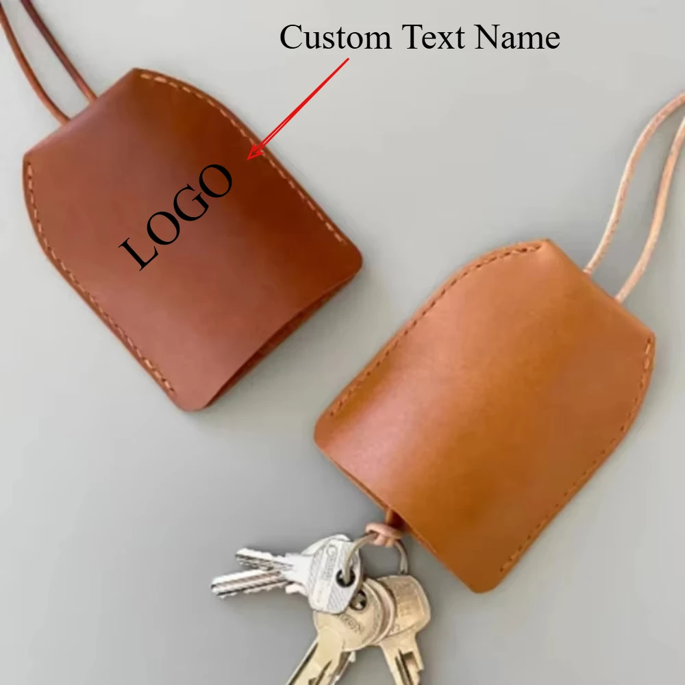 

Fashion Leather Keychain Car Moto Hanging Neck Bag Anti Loss Keyring Custom Logo Izable Lanyard Adjustable Key Chain Ring Gift