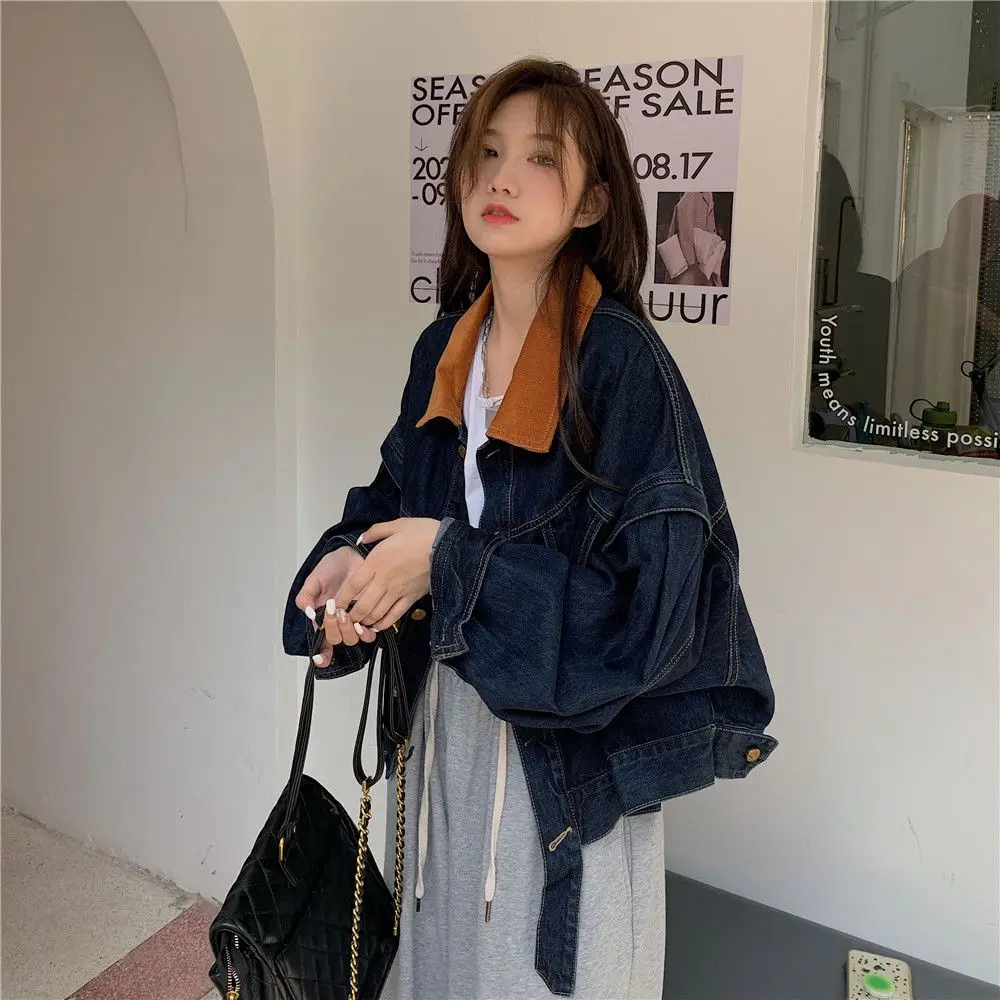 

Шикарные и элегантные женские куртки, осень 2024, женские вельветовые лоскутные винтажные ретро женские стильные передние карманы на пуговицах с длинным рукавом