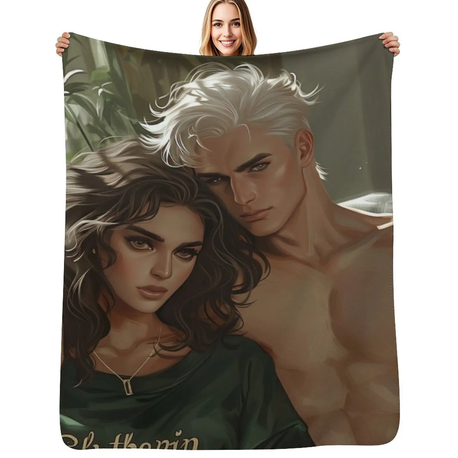 Dramione on the sofa Throw Blanket Durable Warm Blanket for Daily Home Use
