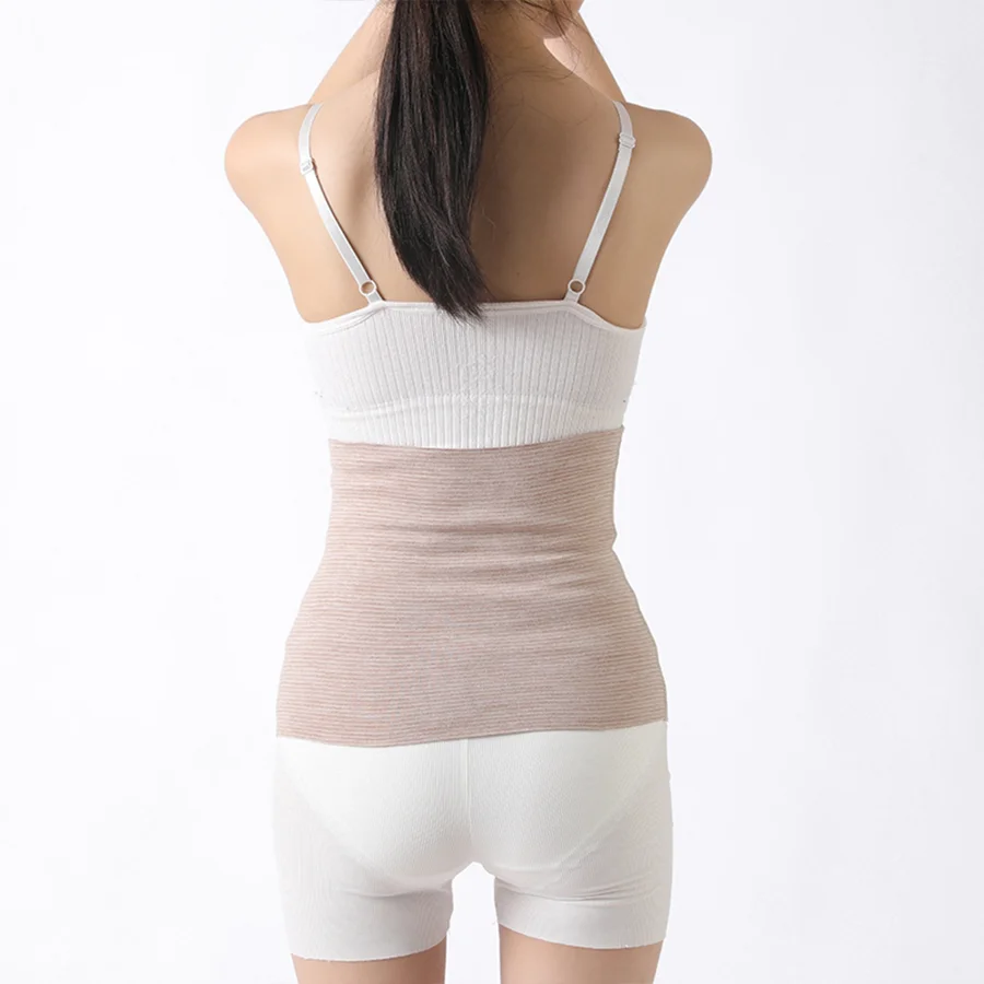 Women'S Solid Color Spring/Summer Thin Velvet Knitted Warm And Cold Resistant Stomach And Abdominal Belt