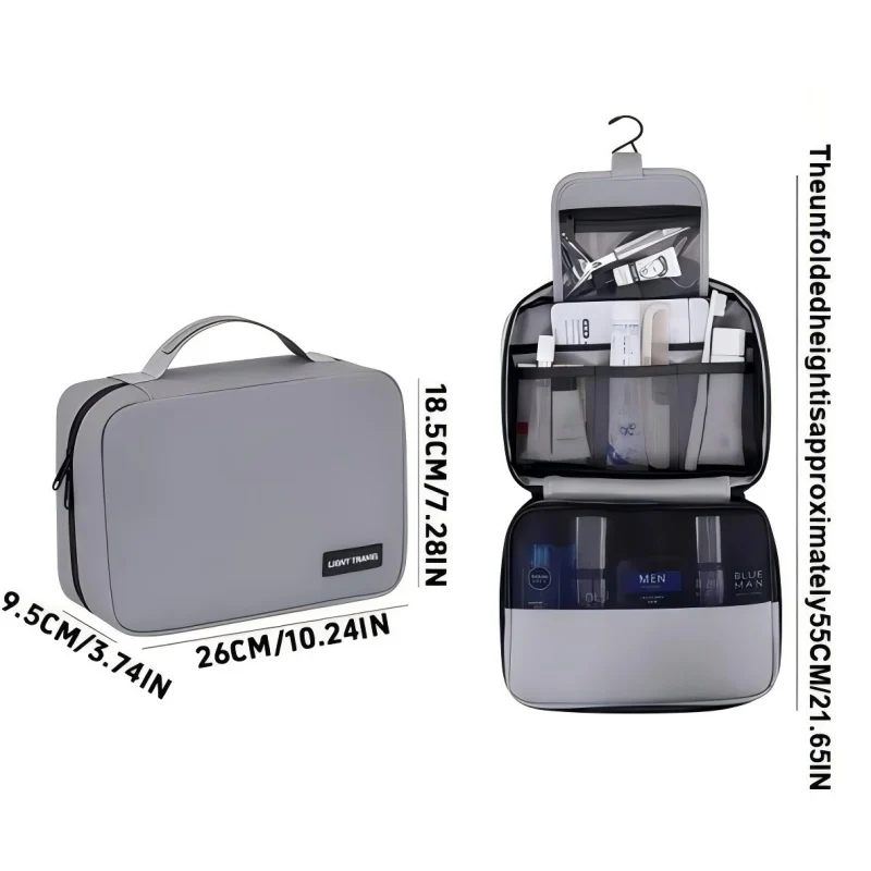 حقيبة غسيل كبيرة قابلة للطي للرجال عالية الجودة معلقة حقيبة تشطيب للفصل الرطب والجاف مقاومة للماء متعددة الطبقات لرحلة عمل للسفر