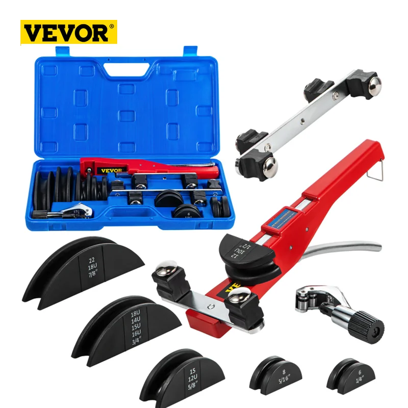 VEVOR Ratschen-Rohrrohrbieger, HVAC-Kühlwerkzeug, 7 Matrizen mit Rohrschneider, manueller