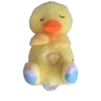 아기 음악 호흡 곰 아기 수달 봉제 인형 장난감, 아기 진정, 수면 동반, 소리와 빛 인형 장난감, GIF 