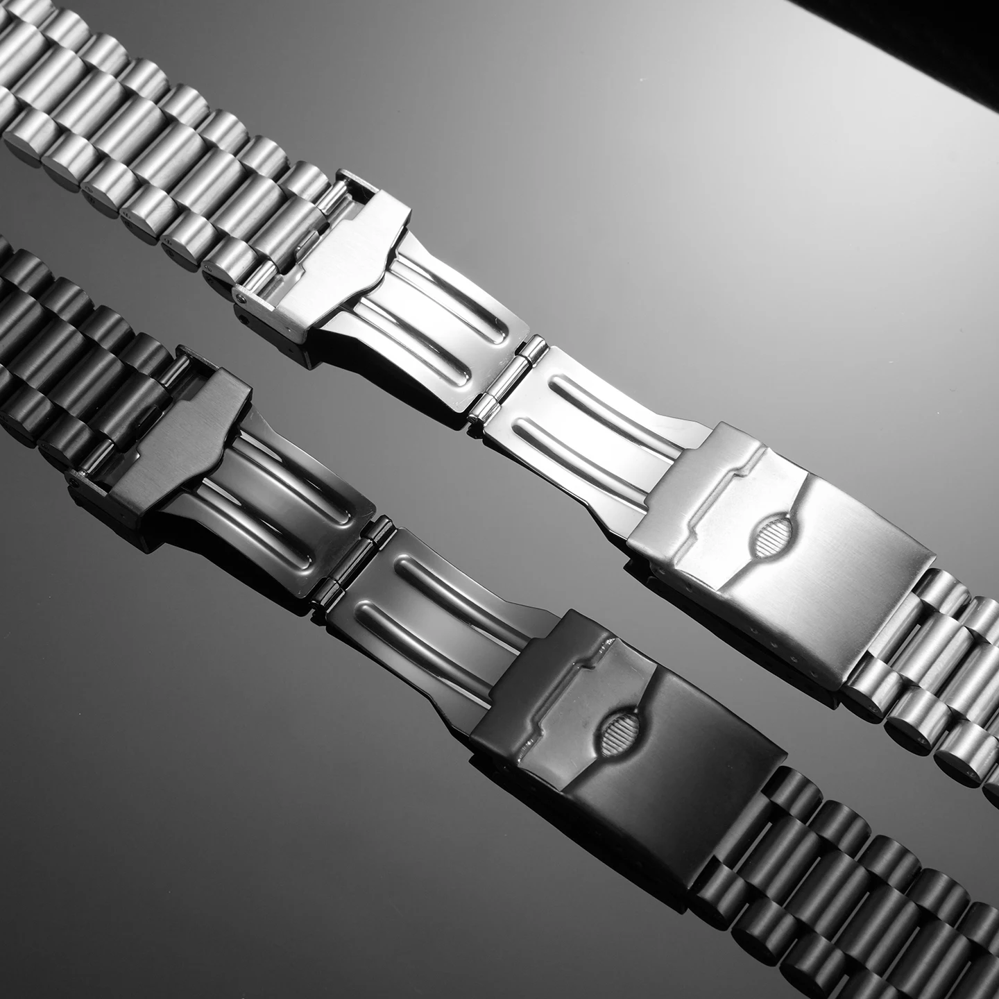 22mm 20mm pulseira de aço inoxidável de alta qualidade prata preto sólido links pulseira apto para tag heuer carrera f1 pulseiras de relógio masculino