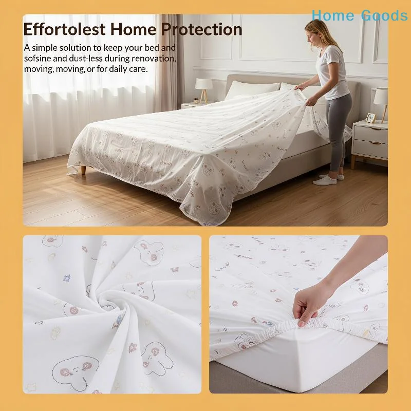 preferredDisposable Plastic Furniture Dust Covers Elastic Stretch Dust Film for Sofa Bed Long Distance Moving Protectionproduct