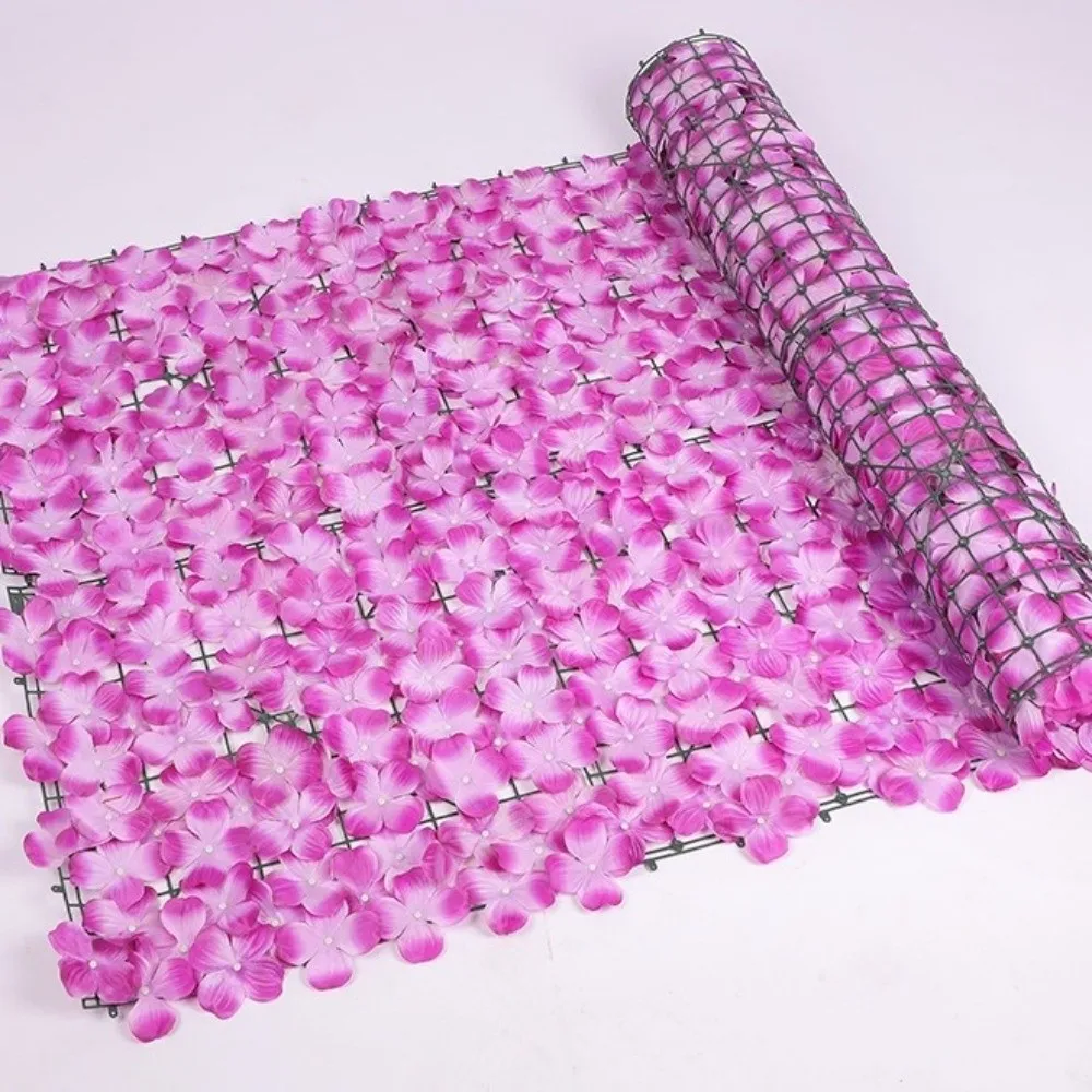 Plastic Artificial Flower Fence Screen Removable Realism Garden Hedge Panel Waterproof Anti Fade Feature Faux Privacy Screen