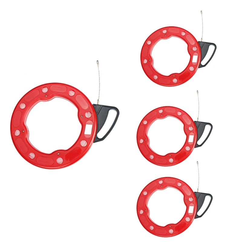 

4MM Cable Puller Fish Tape Reel Puller Fiberglass Nylon Conduit Pulling Wire Cable Fishing Tool 30M