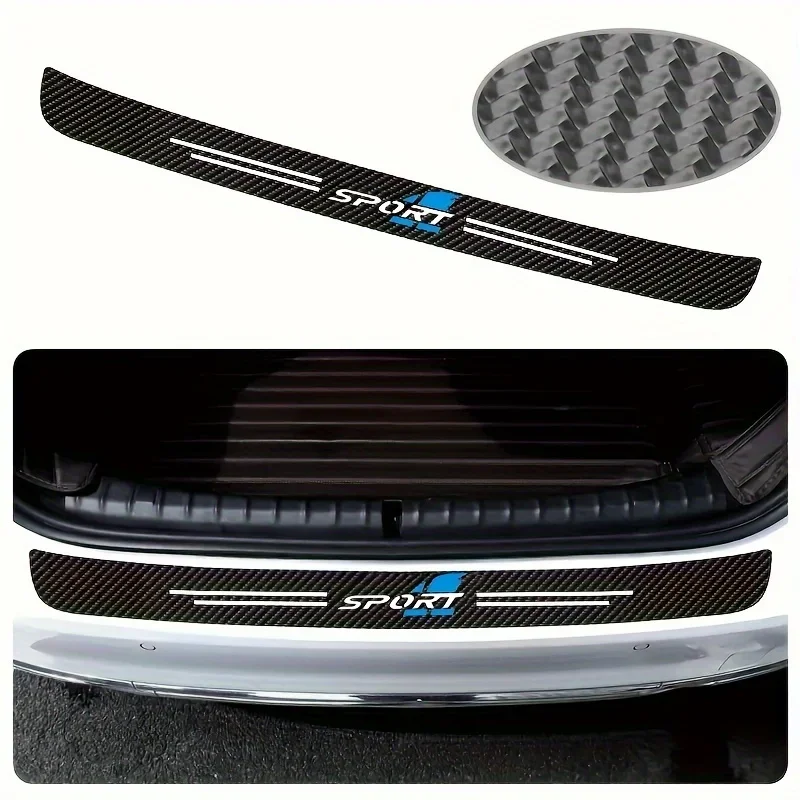 

Sporty rear cargo box PVC bumper sticker, self-adhesive guard plate for scratch protection, suitable for all vehicle models