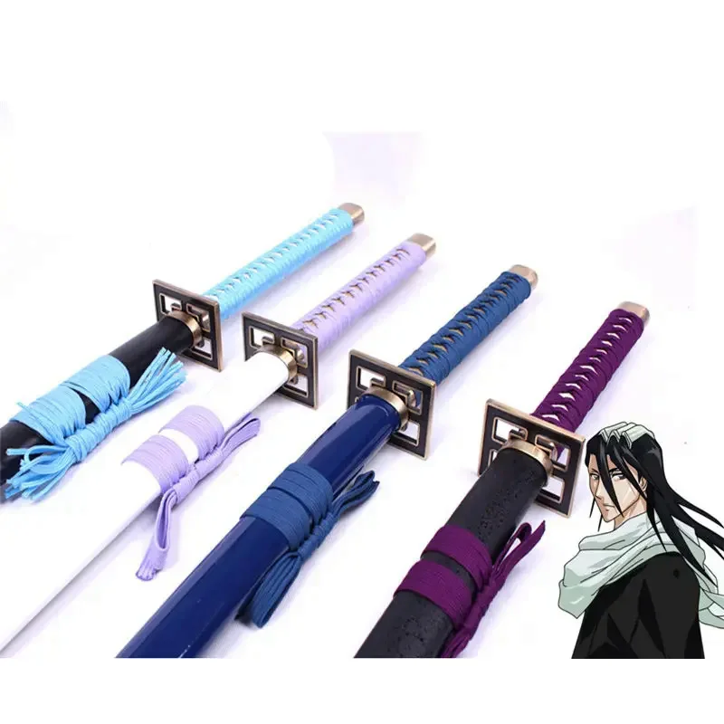 

[Funny] 104cm Cosplay Anime Bleach weapon Rukia Kurosaki IchigoKu wood Sword Costume party Anime show Japan samurai sword gift