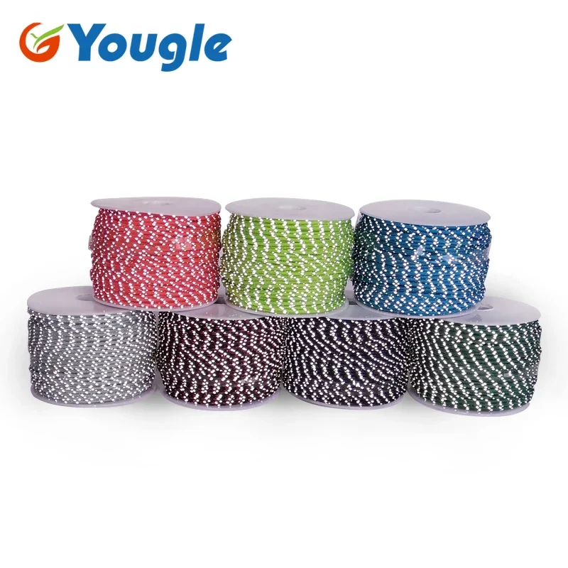 YOUGL 3 pramen jádra reflexní paracord stan vítr lano padák šňůra šňůrka na krk ropemultifunctional drzý rozhodný lano  50m 160FT