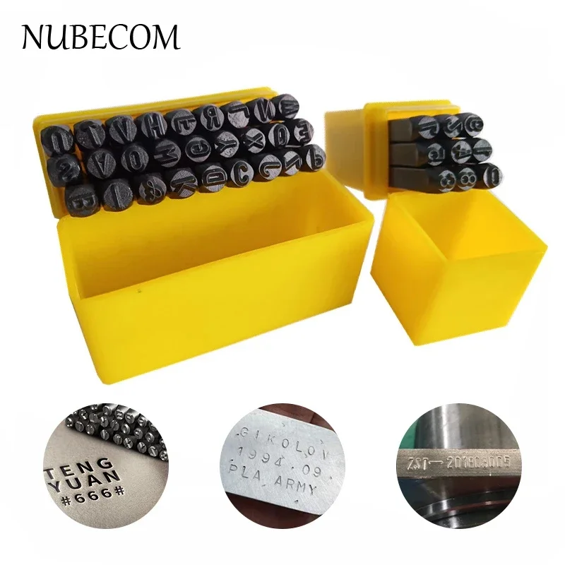 NUBECOM Numbers Alphabets Printing Tool DIY Craft Embossing Stamp For Leather Creative Leather Handmade Carving Tool Steel Punch