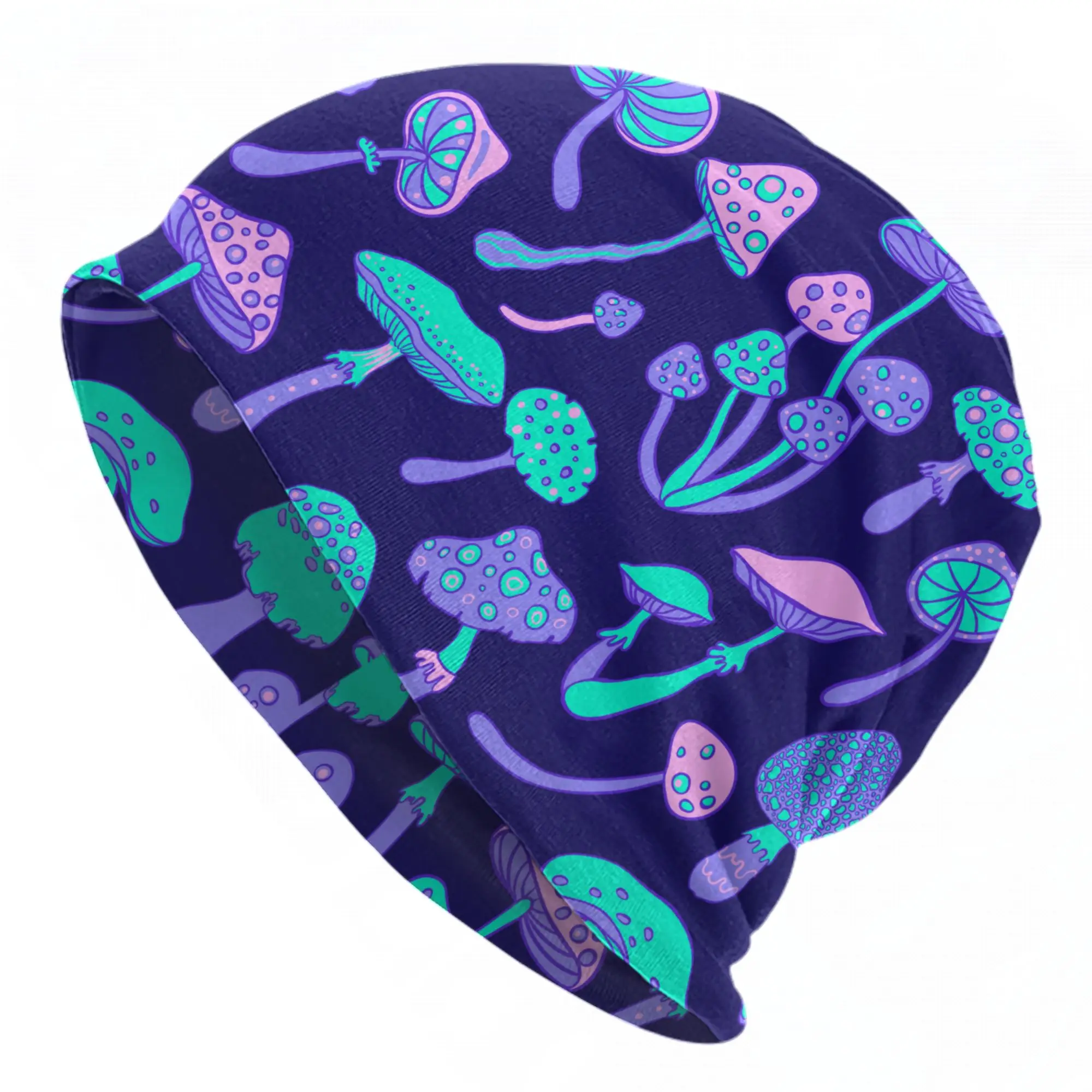 Magic Mushrooms Skullies Beanies Hats Psychedelic Hippie Summer Men Women Outdoor Caps Warm Dual-use Bonnet Hat