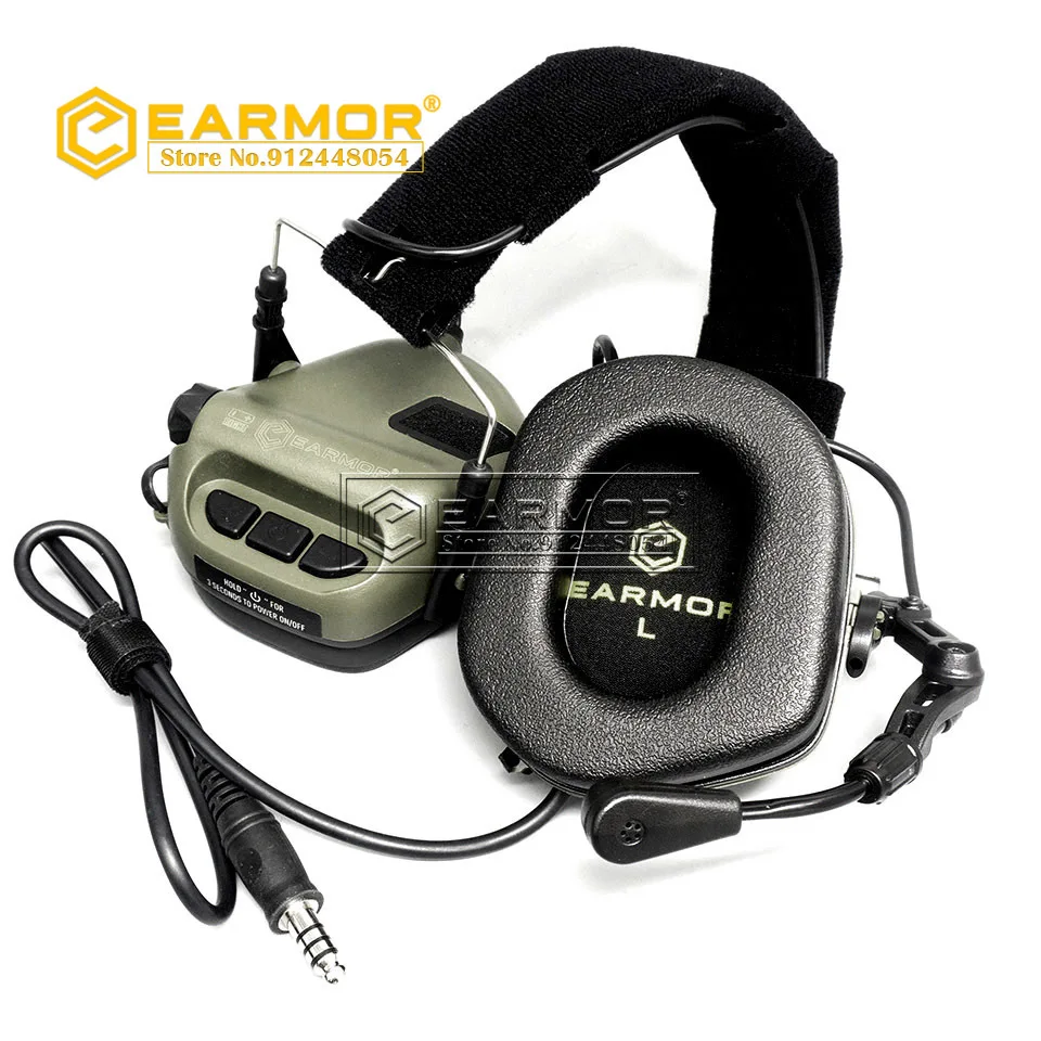 EARMOR M32 MOD4 Tactical Headset di adattatori per binario per casco Exfil Set di 6 cuffie per comunicazione tattica con cancellazione del rumore a