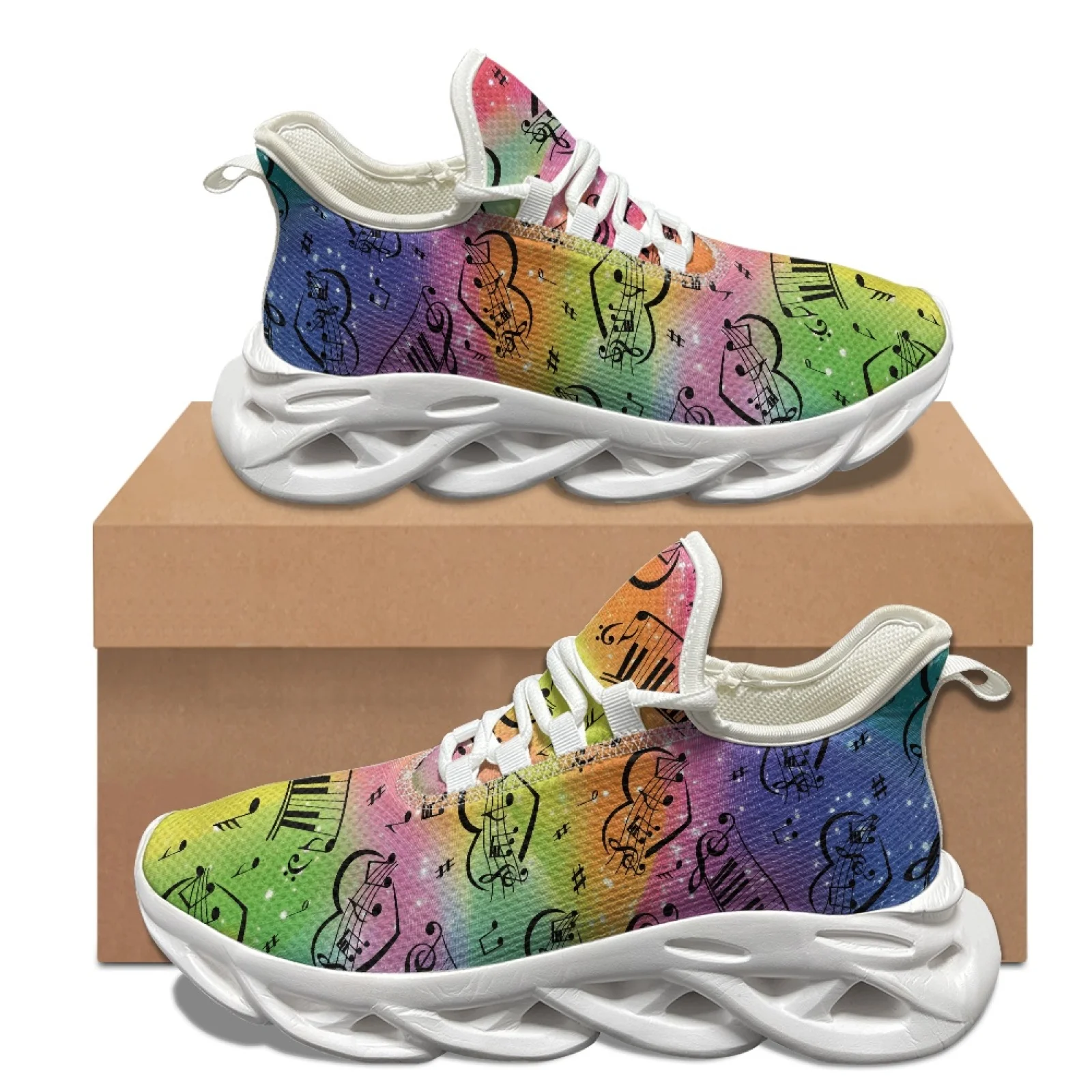 XIXIRIMIDO Blade Running Shoes Women's Lightweight Sneakers Men's Commuter Sport Shoes Comfortable Breathable Soft Colorful Note