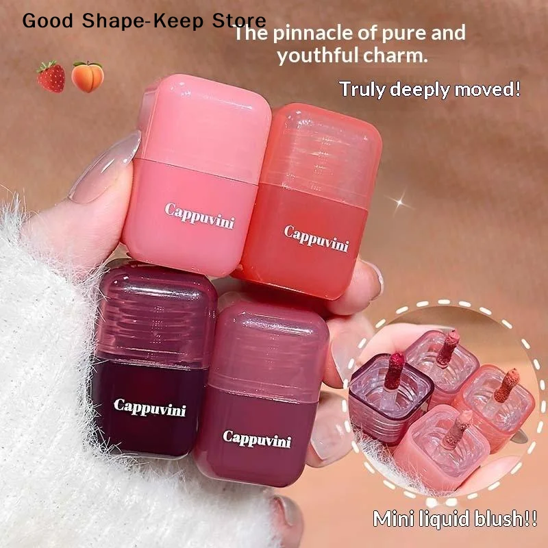 Cappuvini Mini Liquid Blush Moisturizing Long-Lasting Breathable Easy Apply Energetic Sweet Cheek Rouge Blusher