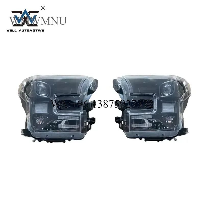 Wmwmnu Black LED Headlamp Replacement for Raptor 4X4 Accessories Aftermarket Headlight