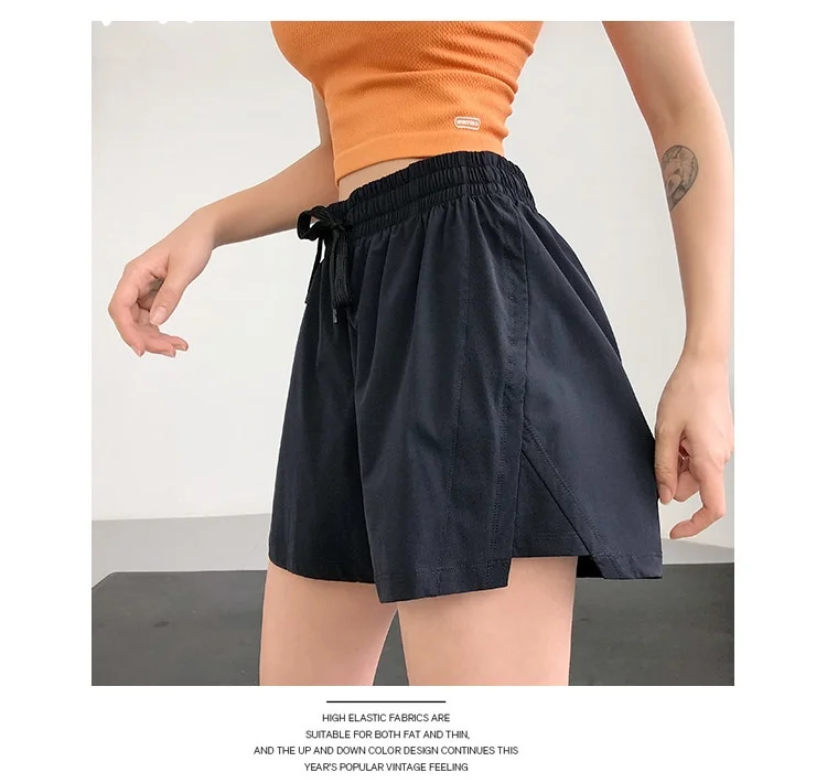 Hochgeschnittene, schnelltrocknende Sportshorts für den Sommer, Sportbekleidung, Fitness- und Yoga-Kleidung, Damen-Lauf- und Radfahrshorts, Workout-Kleidung – Detail 18