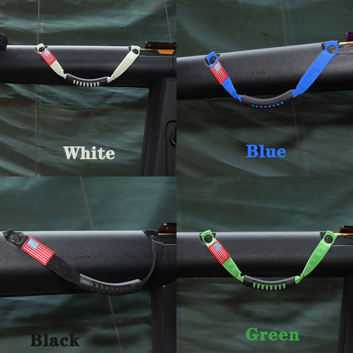 Car Interior Roof Roll Cage Grab Handle Safety Grip Bar Strip for Ford Bronco 2021+ Jeep Wrangler JL JT Gladiator 2024+Accessory