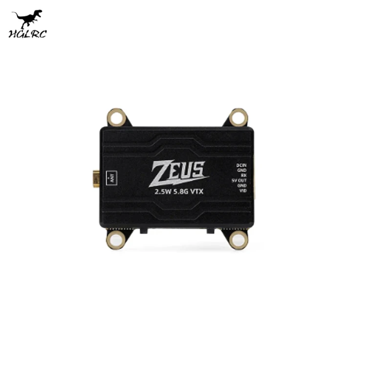 HGLRC ZEUS VTX 2.5W 5.8G 40CH 2500mW Image Transmission Adjustable CNC Shell Heat Dissipation 2-6S LIPO for FPV Long Range