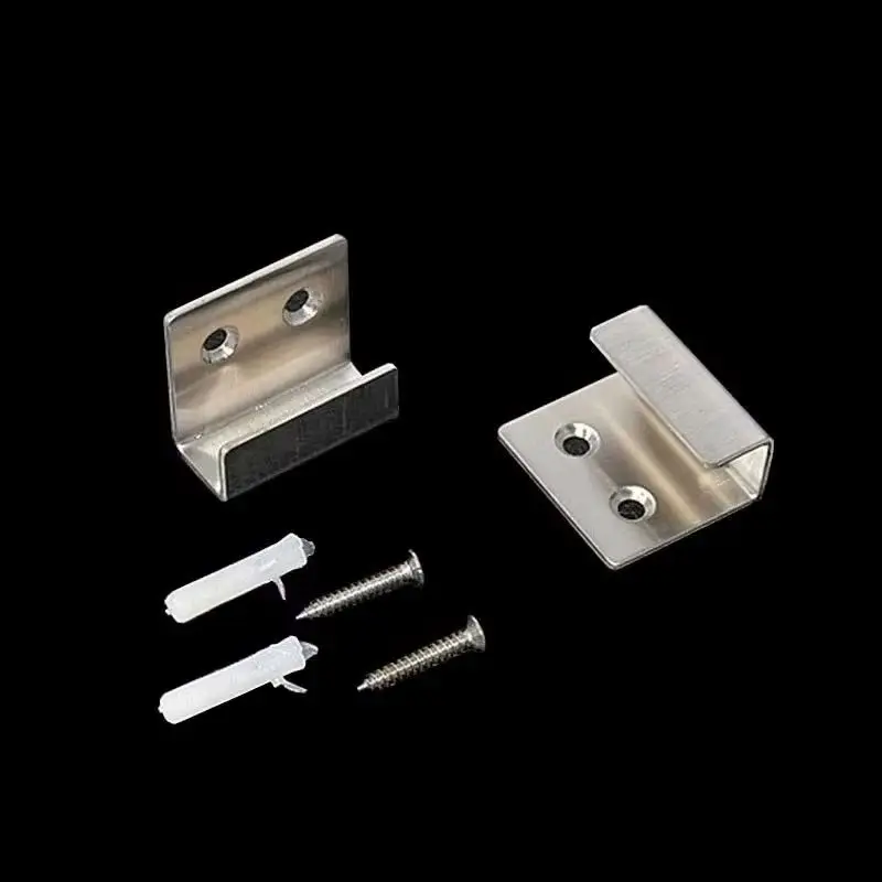 Brand New 40PCS Stainless Steel Ceramic Tile Display Wall Hooks Sample Glass Advertising Display Board Wall Holder Brackets