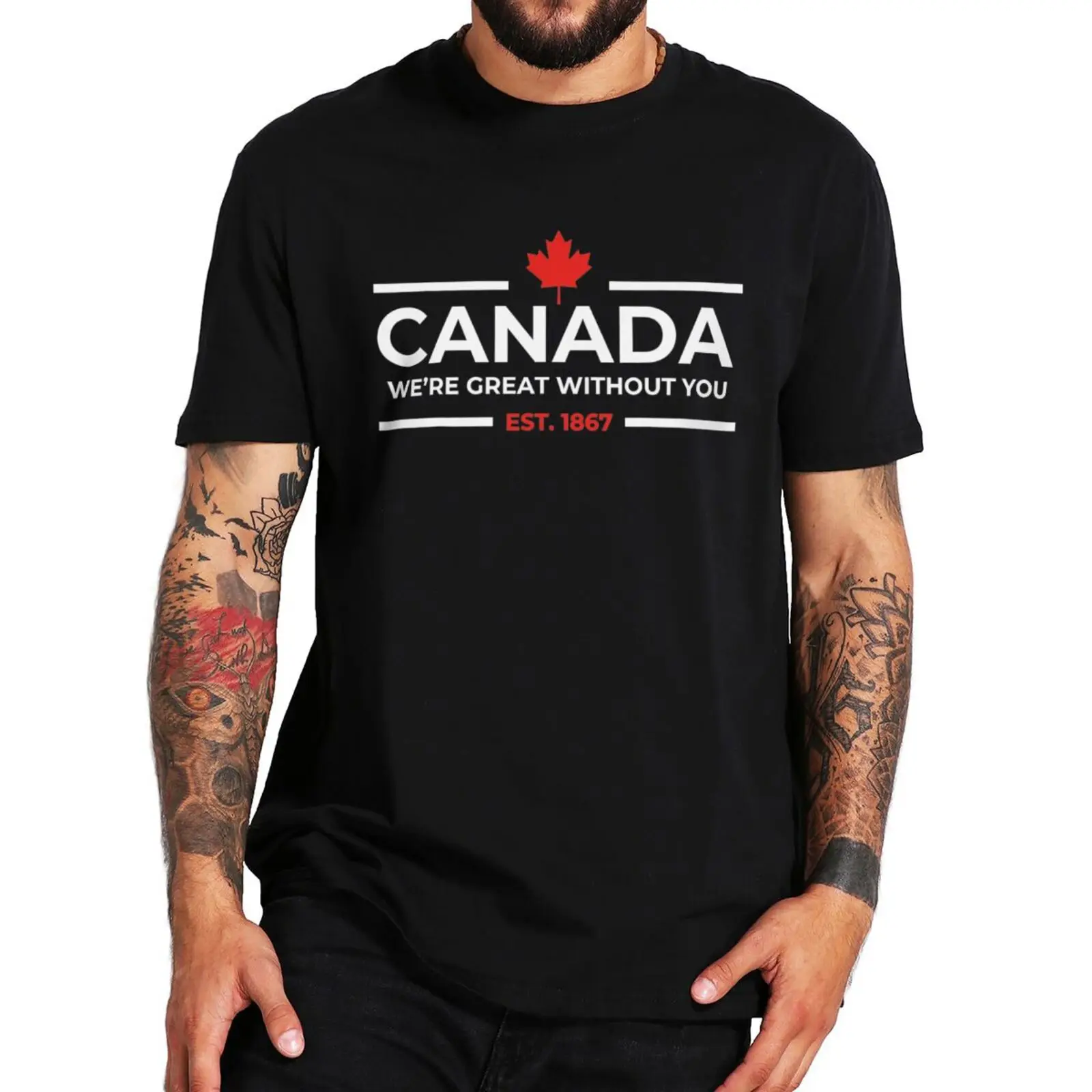 Canada 51st State Not for Sale We’re Great Without You T Shirt Canada Lovers Proud Gift Tops 100% Cotton Soft Unisex T-shirts