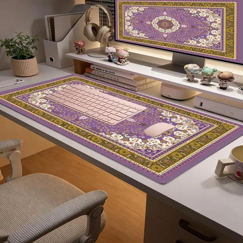 Purple Japan Sakura Mouse Pad Large Computer Office Game Table Mat XXL Rubber Anti-slip Gaming Keyboard Mousepad Long Desk Pads