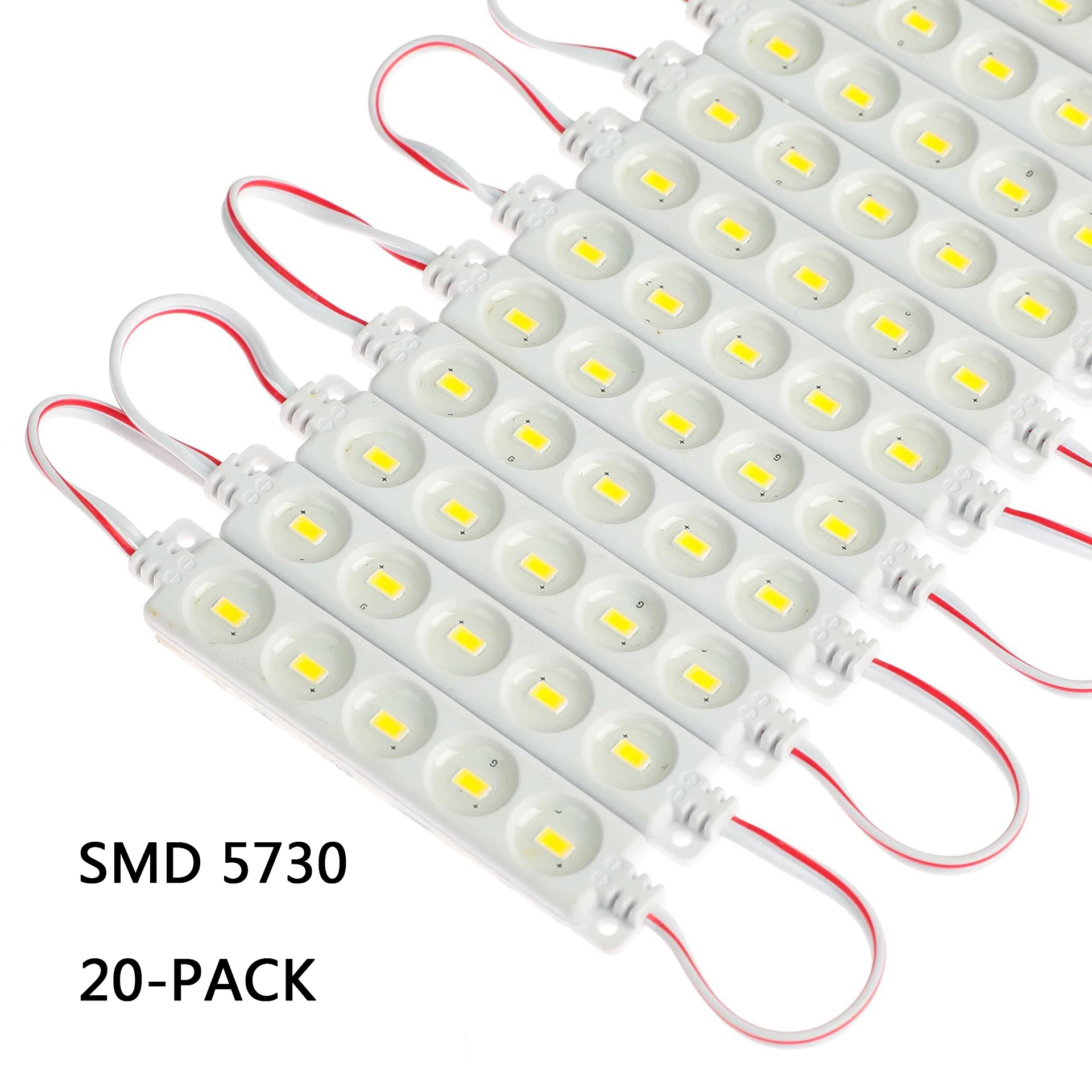 Imagem -02 - Luz de Módulo Impermeável para Propaganda Led 5730 dc 12v Ip67 Fita para Sinal de Design Shop Banner Decoração Backlight 20 Pcs