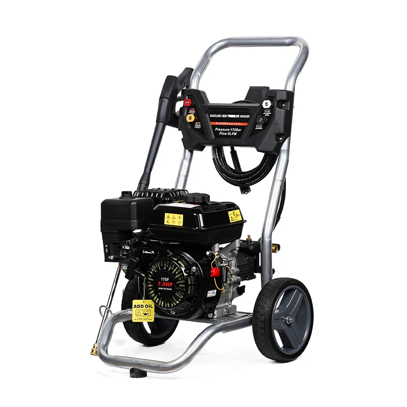 Portable High Pressure Washer 170bar 7HP Cold Water for Industrial Cleaning Restaurant Use