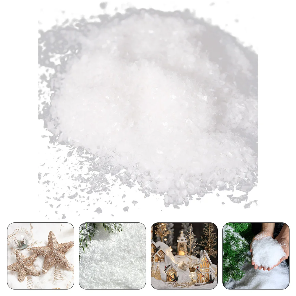 

500g Christmas Artificial Decor Craft Props Snowflake Decor Xmas Floor Powder Party Scene Decorative Snowflake Artificial