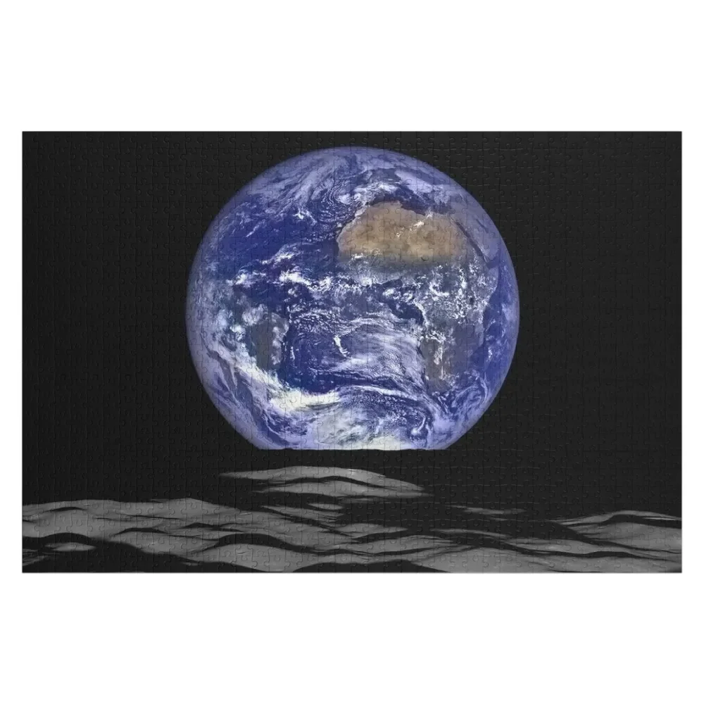 Earthrise, Lunar Earth rise on the Moon Jigsaw Puzzle Adult Wooden Personalized Gift Ideas Puzzle