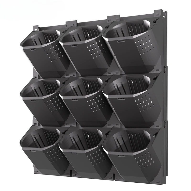 3 holes Wall Mounted Plant Pot Vertical Greening Planter Box  Forest Box Garden Wall Hanging Flower Trough Plant Fence Pot