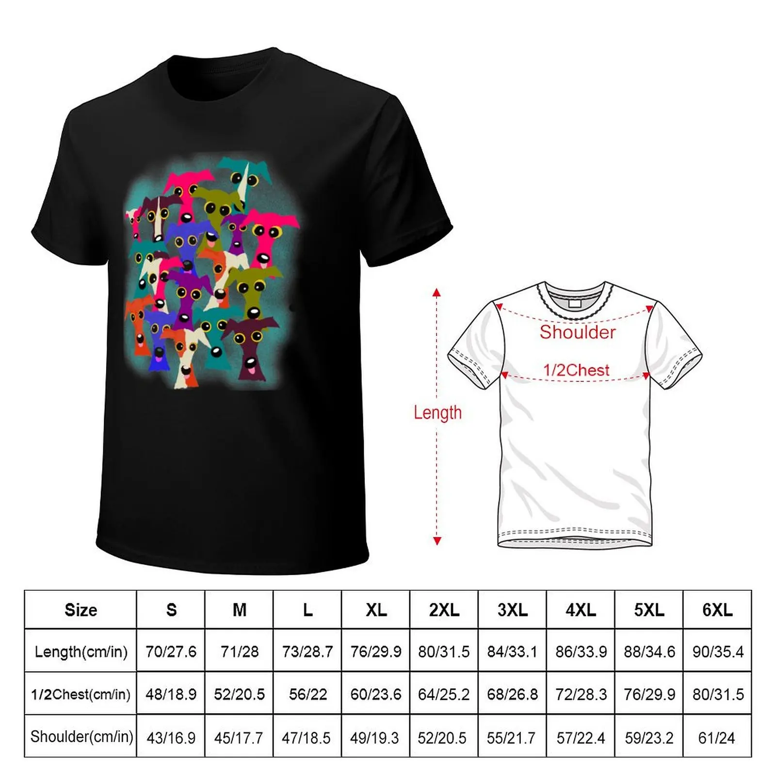 A crowd of sight hounds. T-Shirt Mechanic Work Tee Shirt