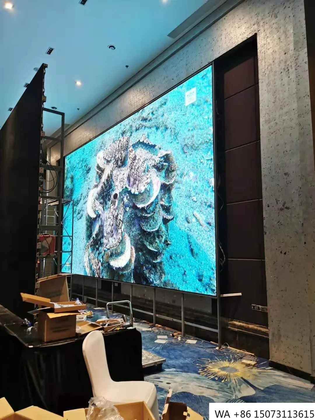 

Внутренний светодиодный дисплей P1.25/P1.538 с фронтальным обслуживанием, полноцветный, настенный, стационарный экран