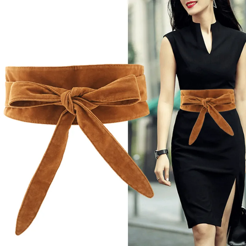 

225cm Women Girls Velvet Woolen Belt Solid Color Waist Band Trench Coat Overcoat Jacket Accessories Sash Bowknot Waistband