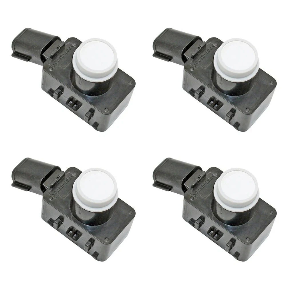 4pc 89341-33220 PDC Parking Sensor Ultrasonic For Toyota Lexus ES300h ES350 LS500 LS500h NX200t NX300 2018-2019 Black/White