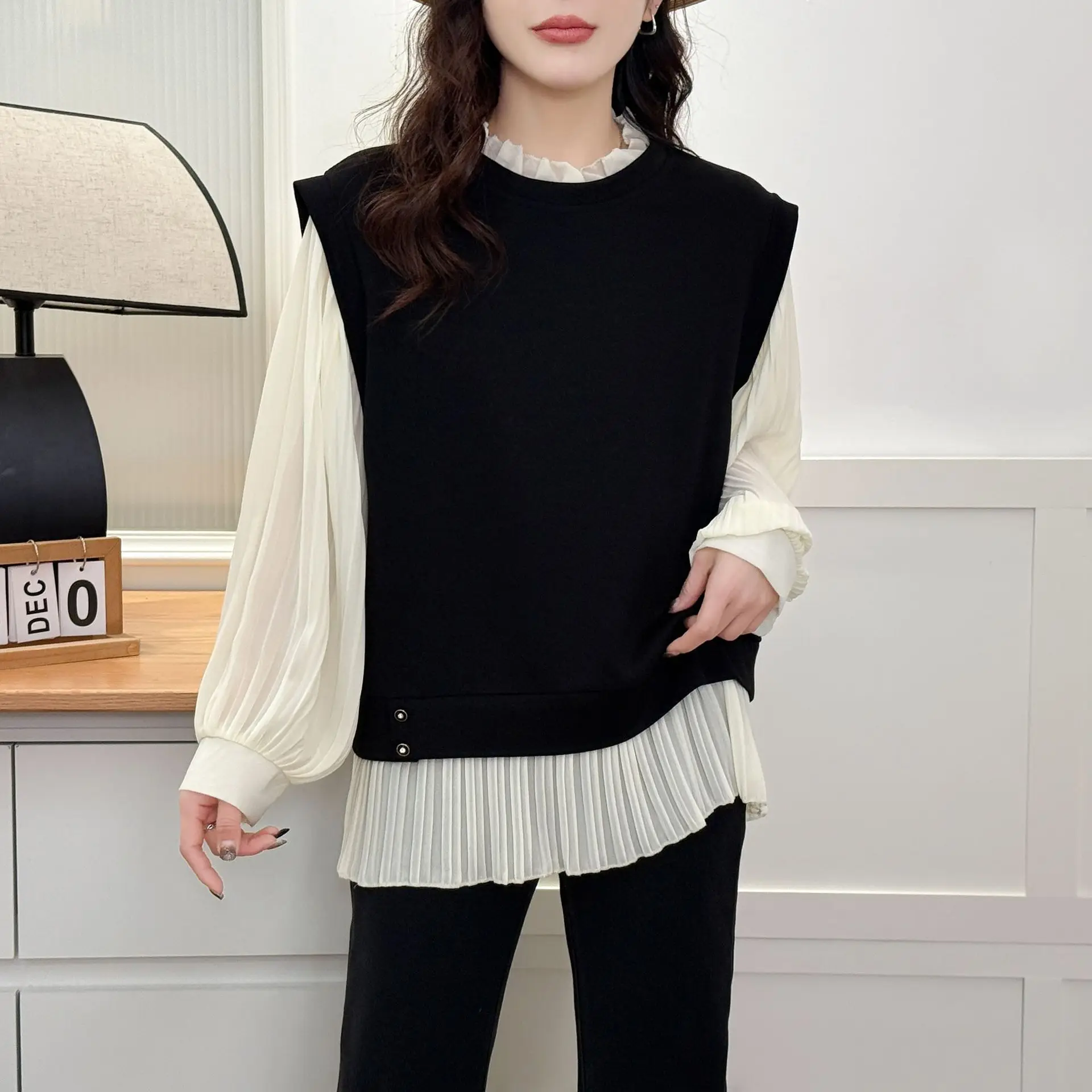 Neue 2025, Damen Frühling Herbst Plus Größe tops Für Frauen Große Größe Lange Hülse O-ansatz T-shirt 3XL 4XL 5XL 6XL