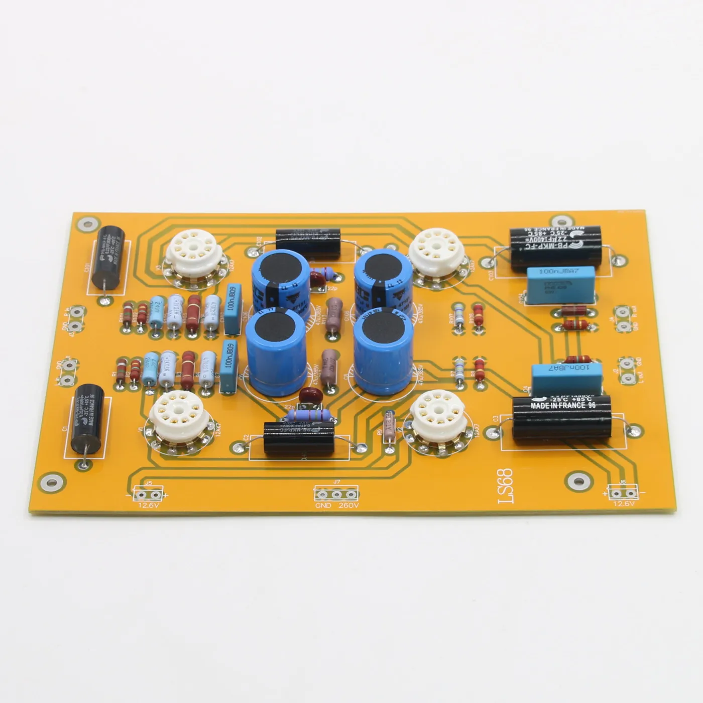 Based on Conrad Johnson Pre-Amp Circuit LS68 12AX7 Tube Preamplifier Board Assembly&Kit Optional