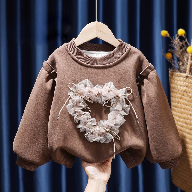 Autumn Winter Jacket Thin Fleece Warm 0-6 Year Old Korean Girls Fashion Flower Leisure Sports Wear Coat Top 2023 New Child Wear